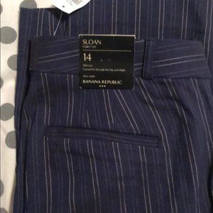 Banana Republic Curvy Fit Pinstripe Trousers